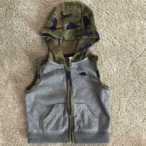🔴Camo Hooded Dino Vest